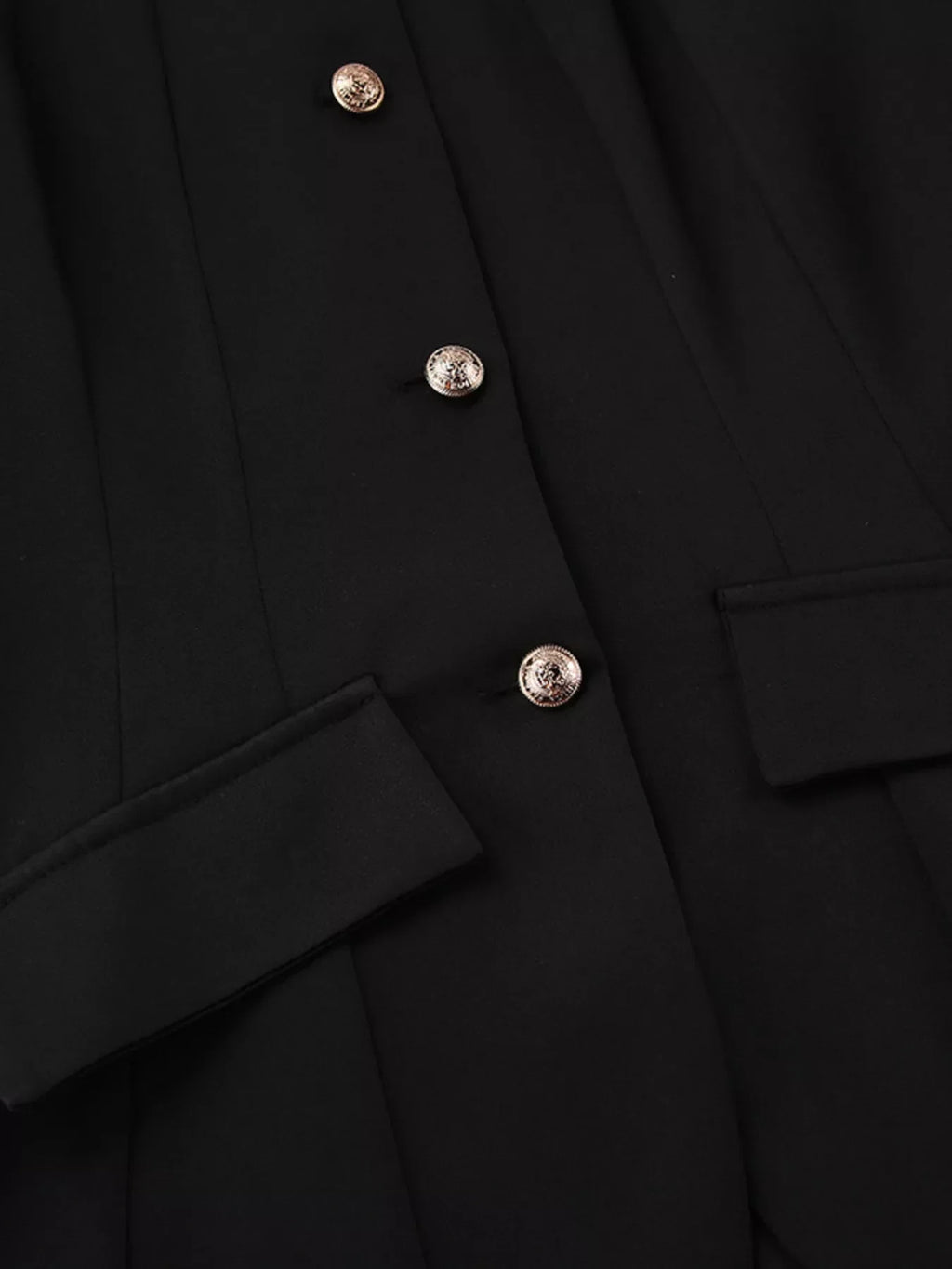 Elegant Stand Collar Blazer and Mini Skirt Set