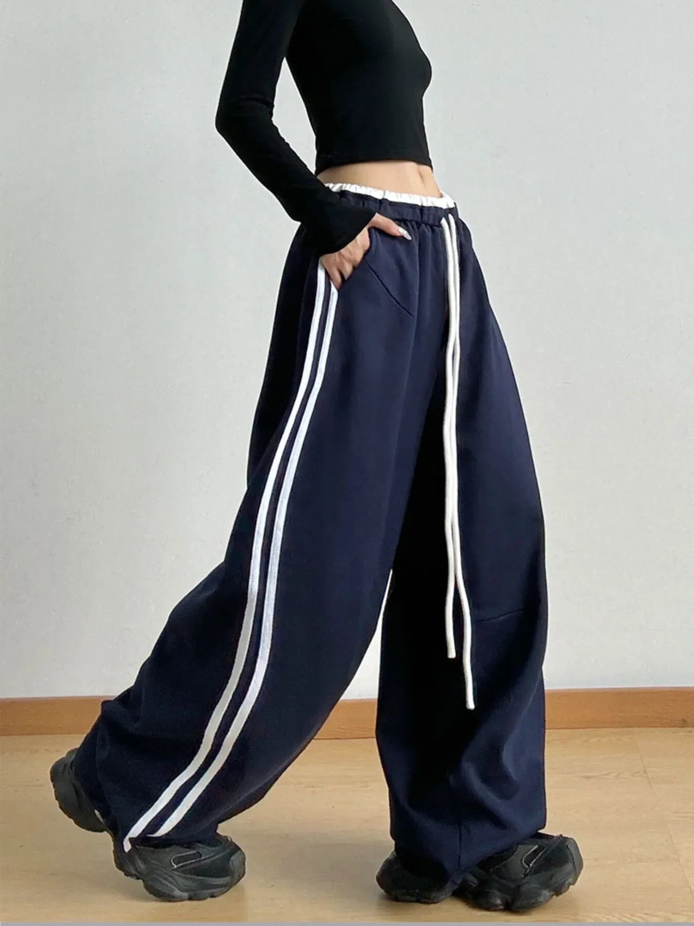 Wide Leg Drawstring Pants
