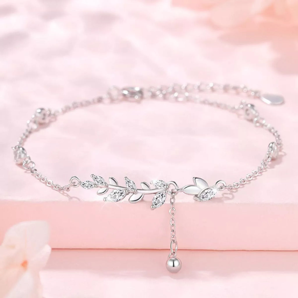 925 Sterling Silver Leaf Bracelet