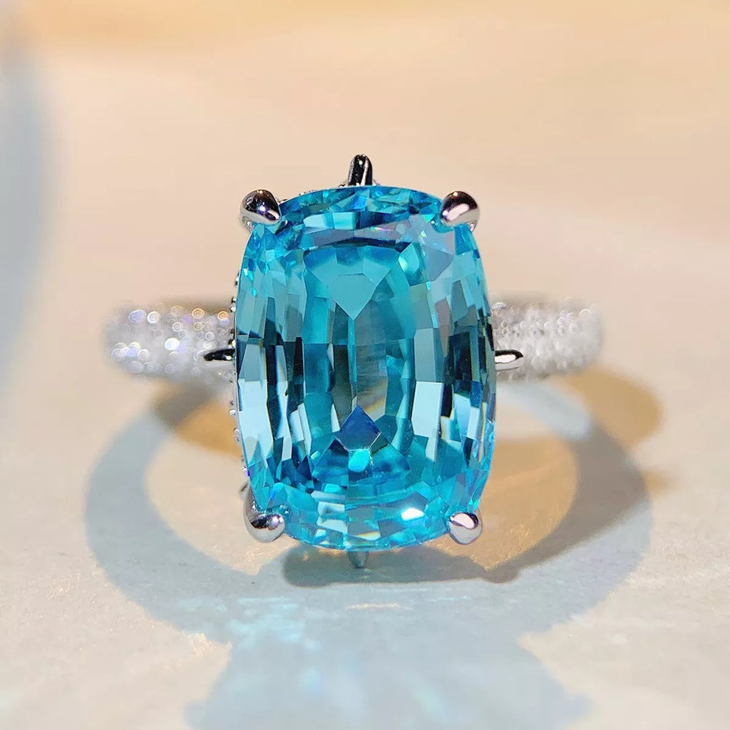 925 Sterling Silver Zircon Ring