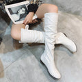Round Toe Low Heel Boots