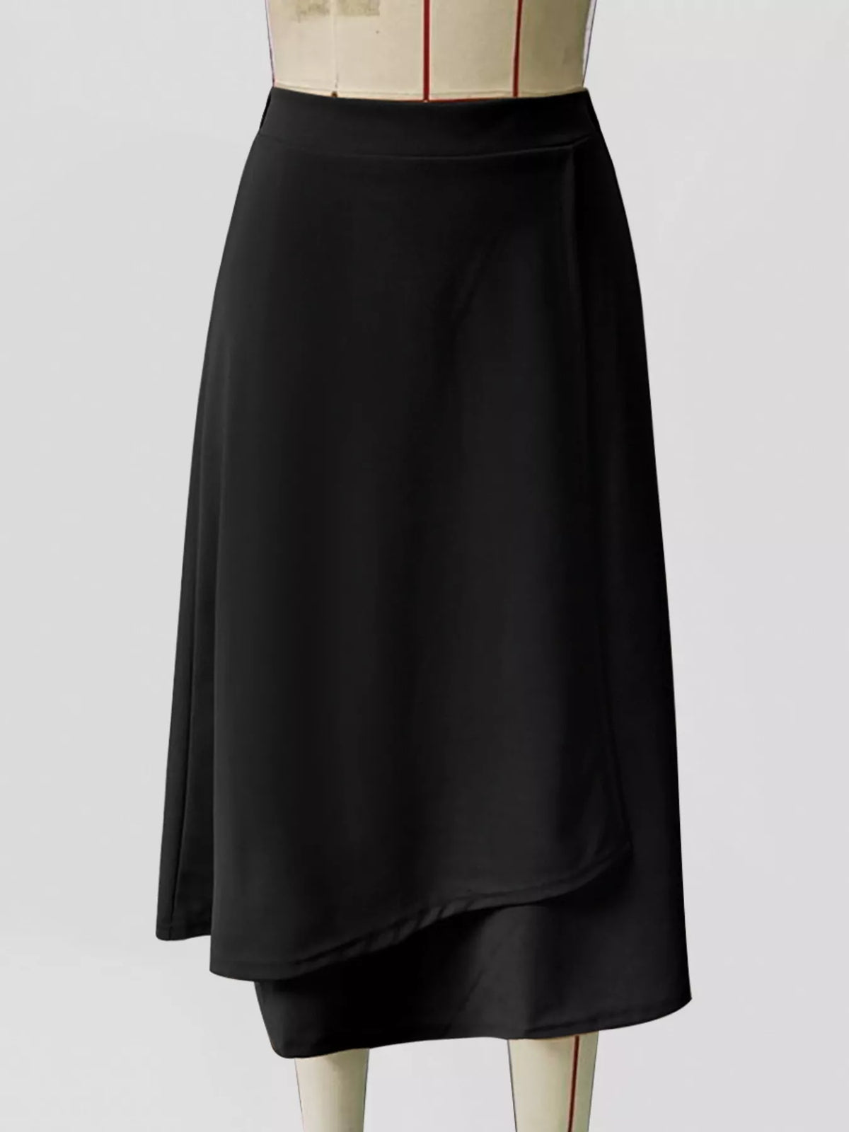 Asymmetrical Hem A-Line Skirt
