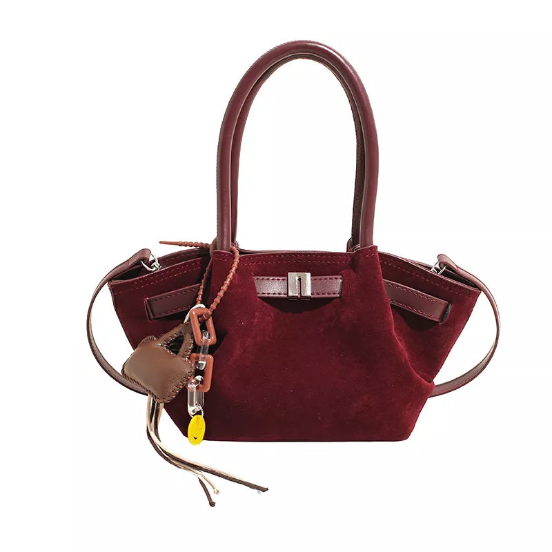 PU Leather Suede Mini Handbag