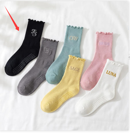 Embroidered Yoga Socks For Children