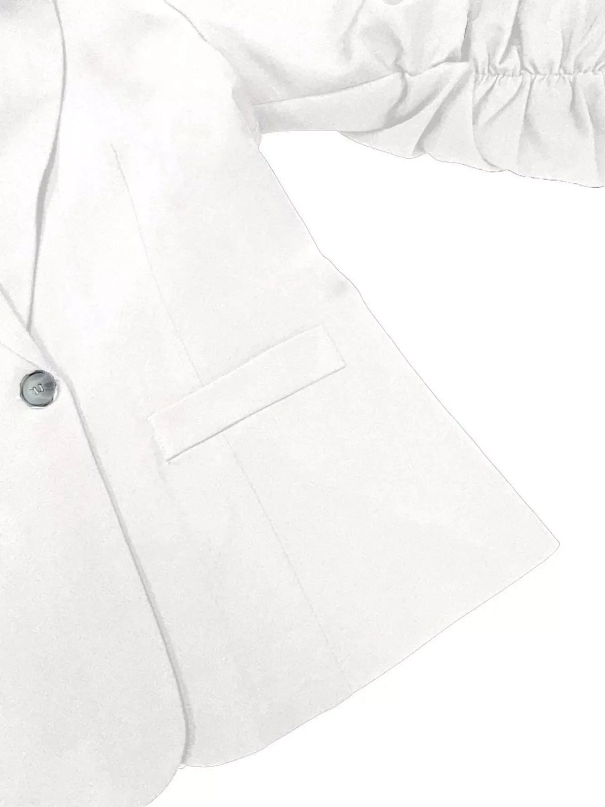 Full Size One Button Lapel Collar Blazer Plus Size