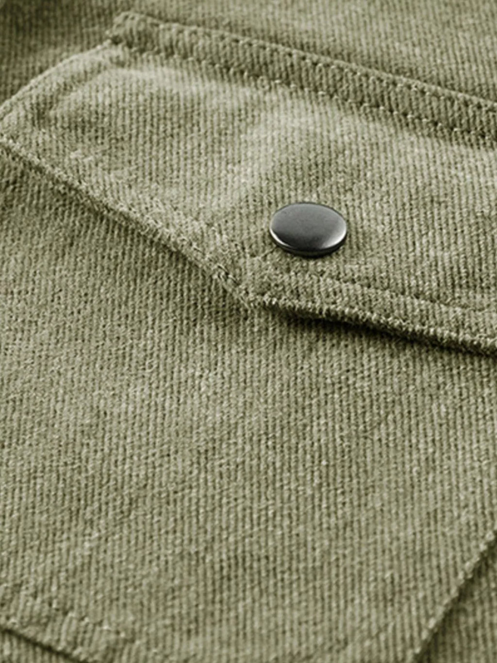Men's Plus Size Dual Chest Pockets Shacket
