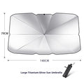 Car Sunvisor-Silver Titanium Umbrella-Large-140 * 79cm-1 pack