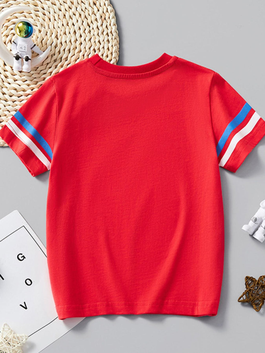 Children's Rocket Graphic Short Sleeve Casual T-Shirt