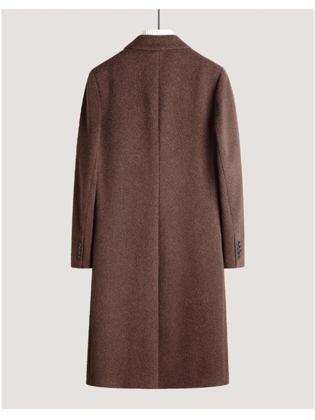 Men's Classic Button Up Longline Overcoat