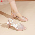 Open Toe Mid Heel Sandals