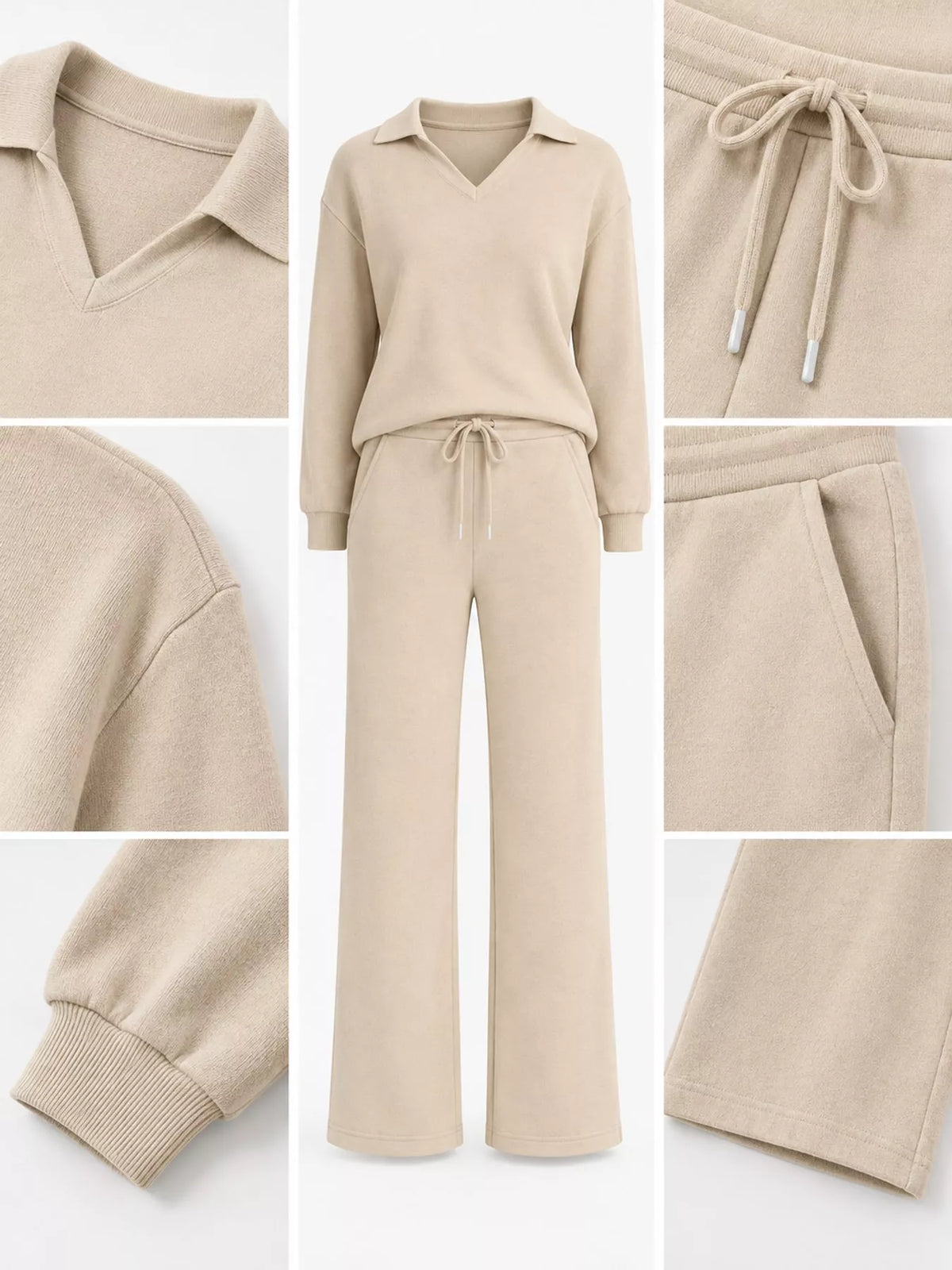 Dropped Shoulder Top and Pants Set