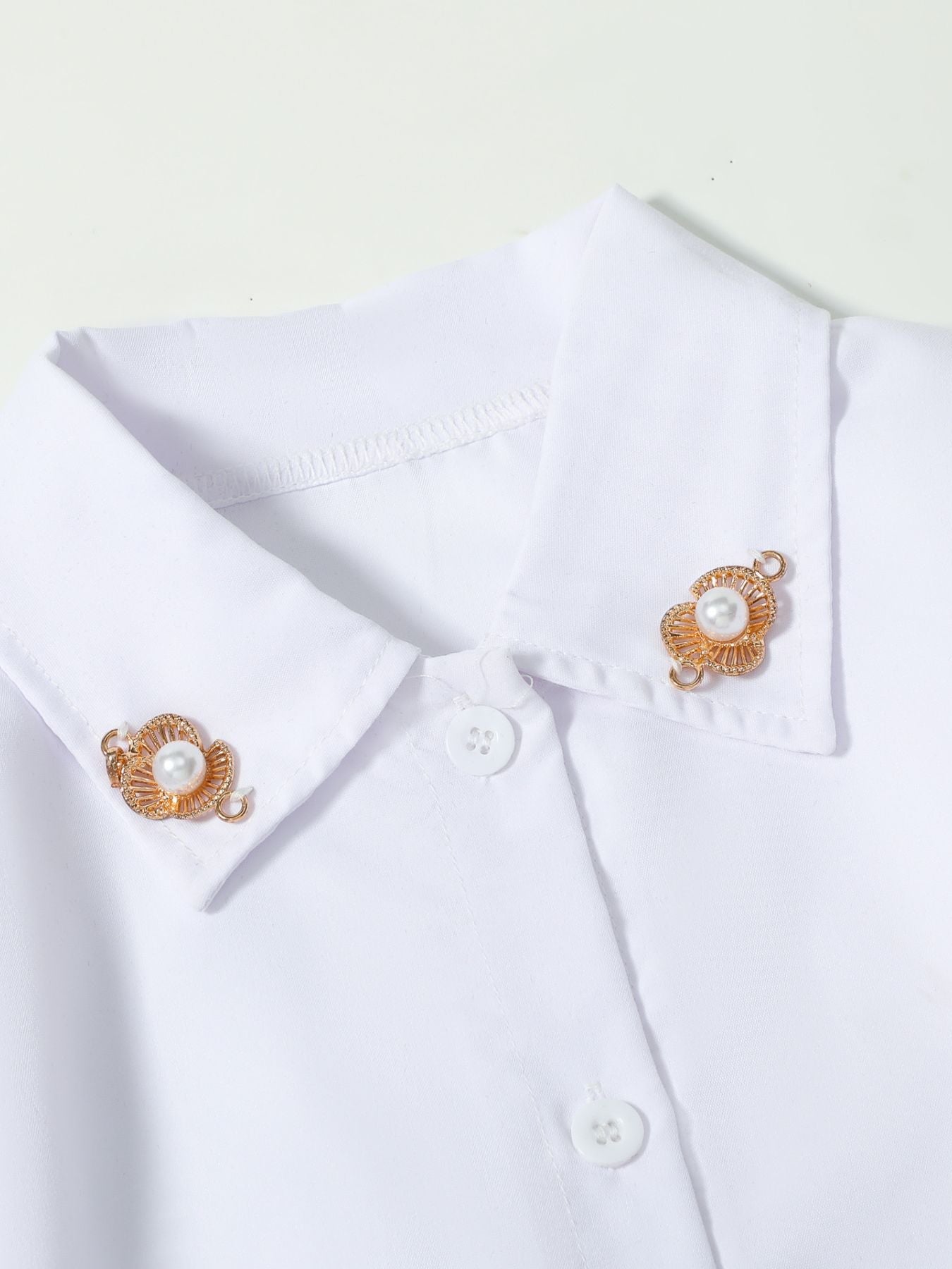 Children's Belted Long Sleeve Shirt Dress