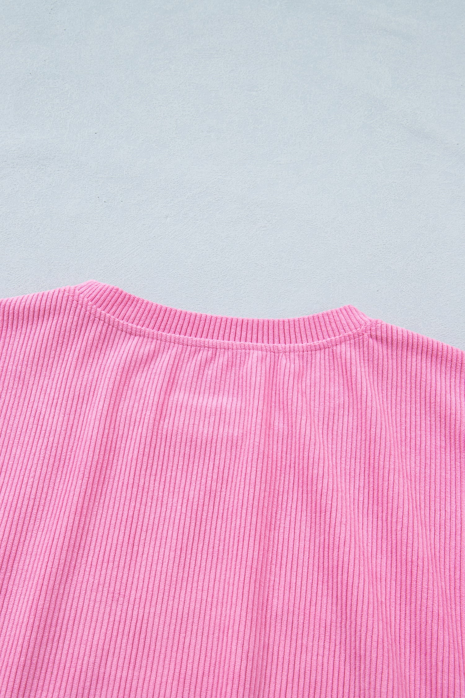 Bonbon Sweet Girl Embroidered Graphic Rib Textured Top