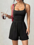 Ruched Spaghetti Strap Romper