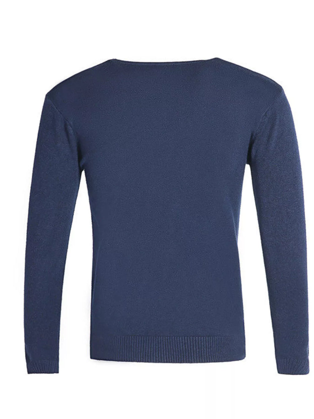 Men's Plus Size Solid Color Long Sleeve Knit Top