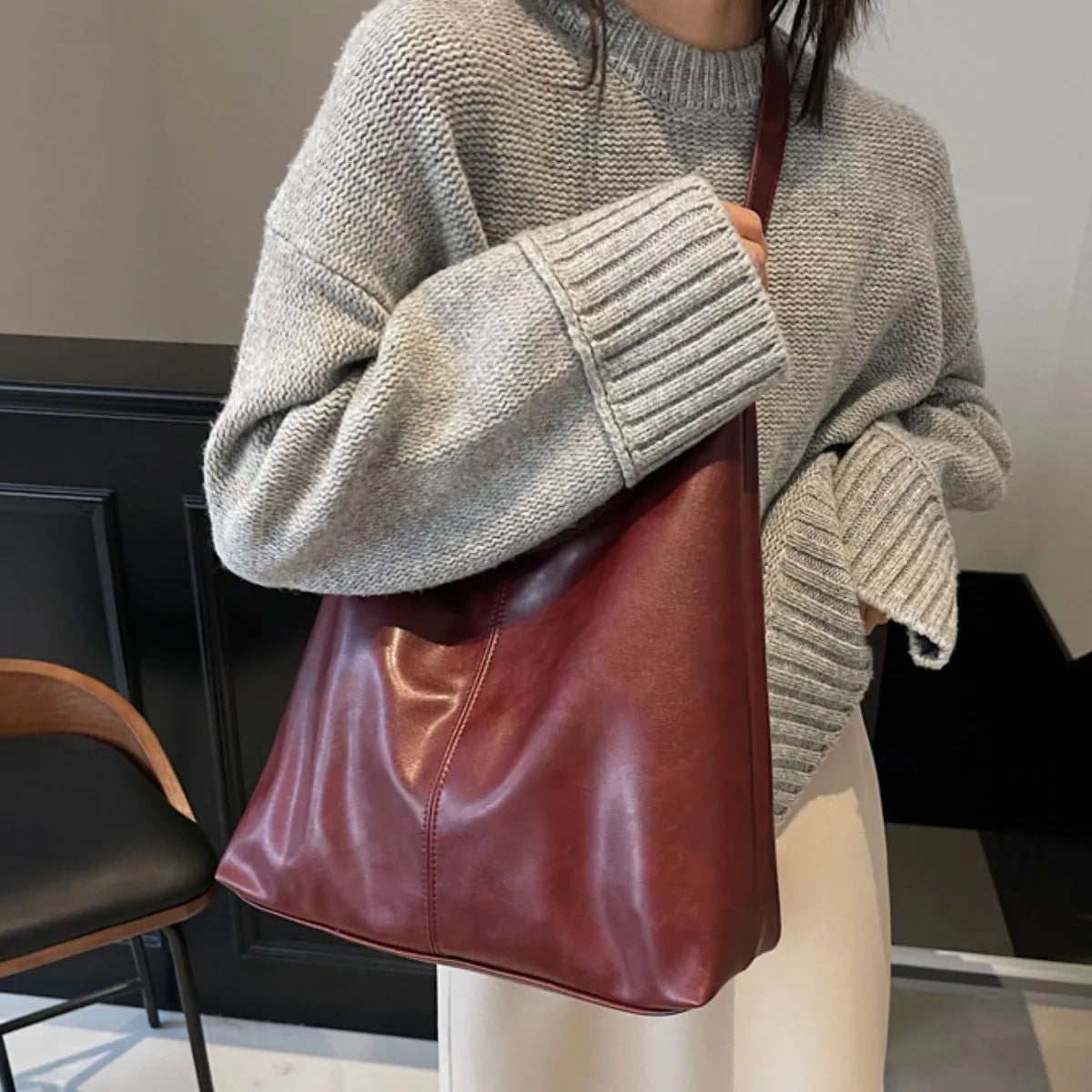 PU Leather Shoulder Bag