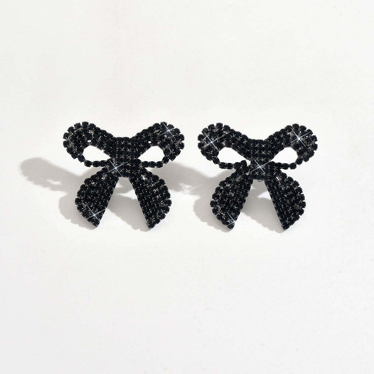 Women Bow Rhinestone Jewelry Set,Choker Necklace And Dangle Earrings,Fashion Costume Accessories For Party Daily Occasion