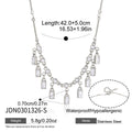 Zircon Tassel Necklace