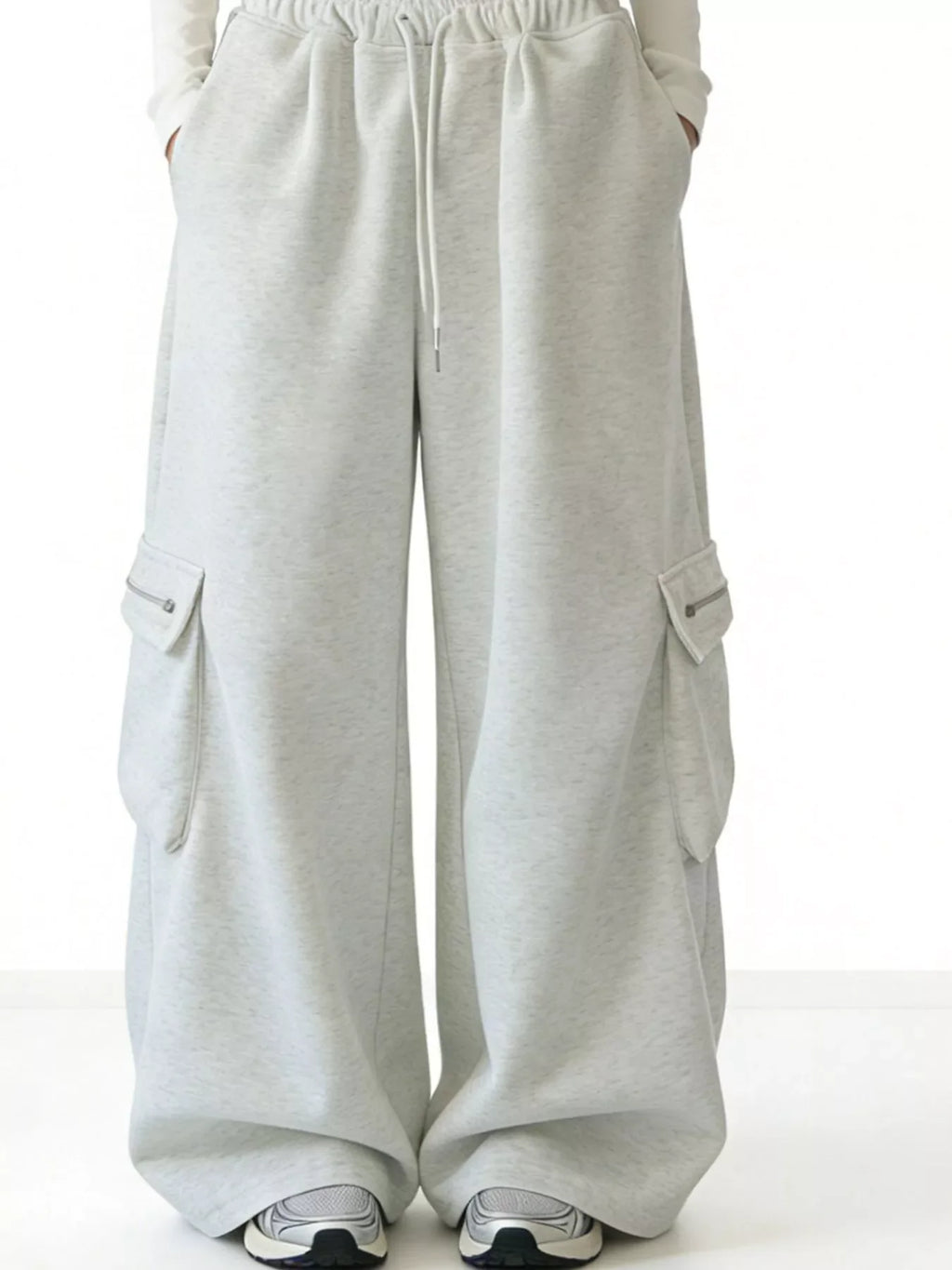 Men's Wide Leg Cargo Sweatpants