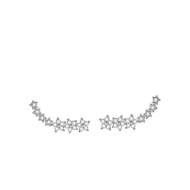 Simple Diamond-studded Star Earrings For Women