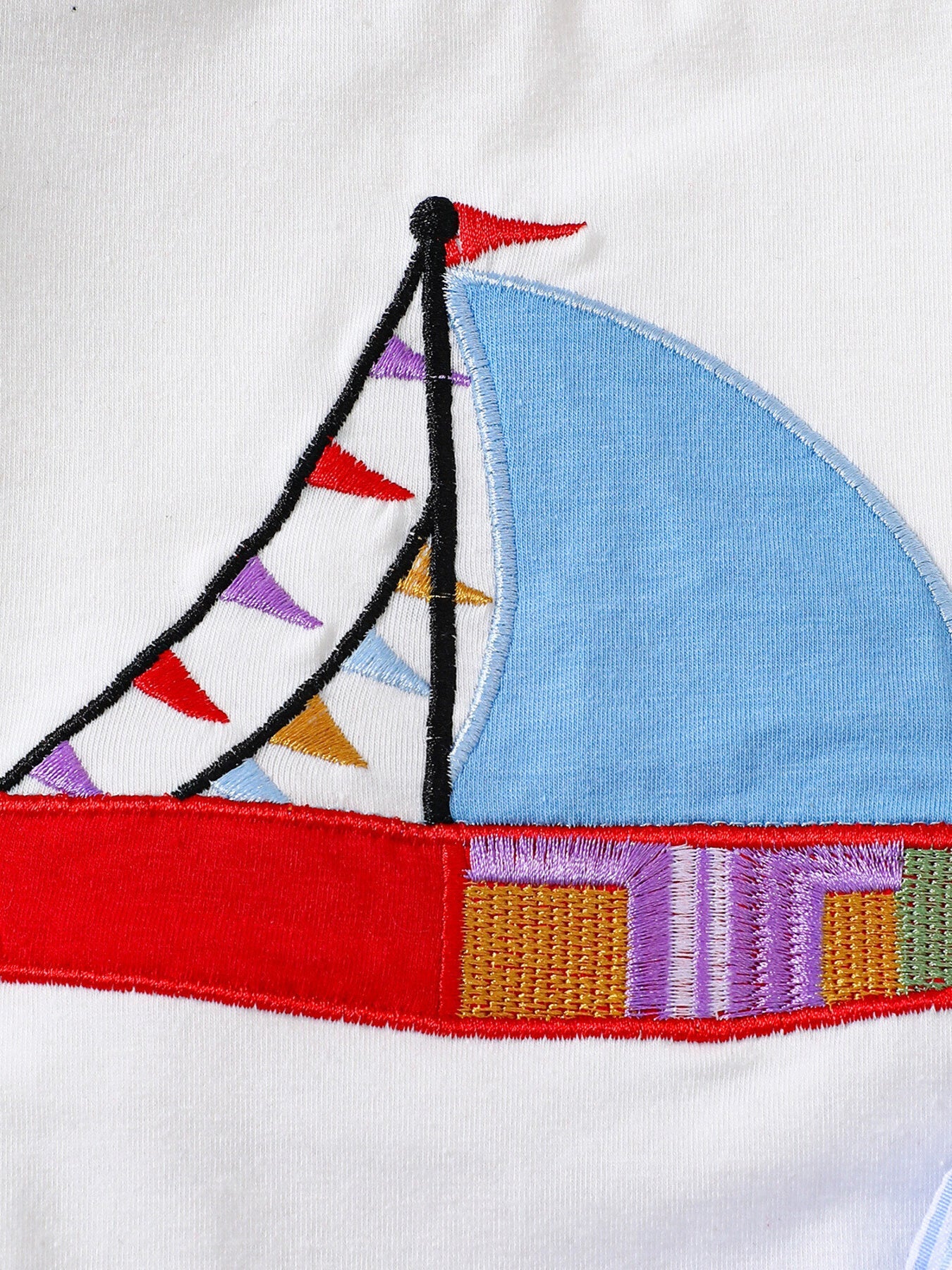 Children's Sailboat Tee and Striped Shorts Set