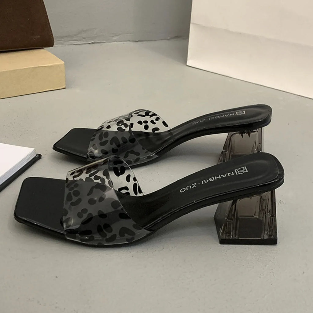 Open Toe Block Heels Sandals