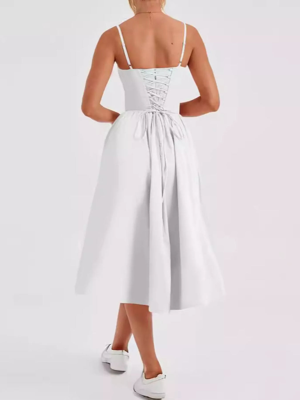 Sweetheart Neck Midi Cami Dress