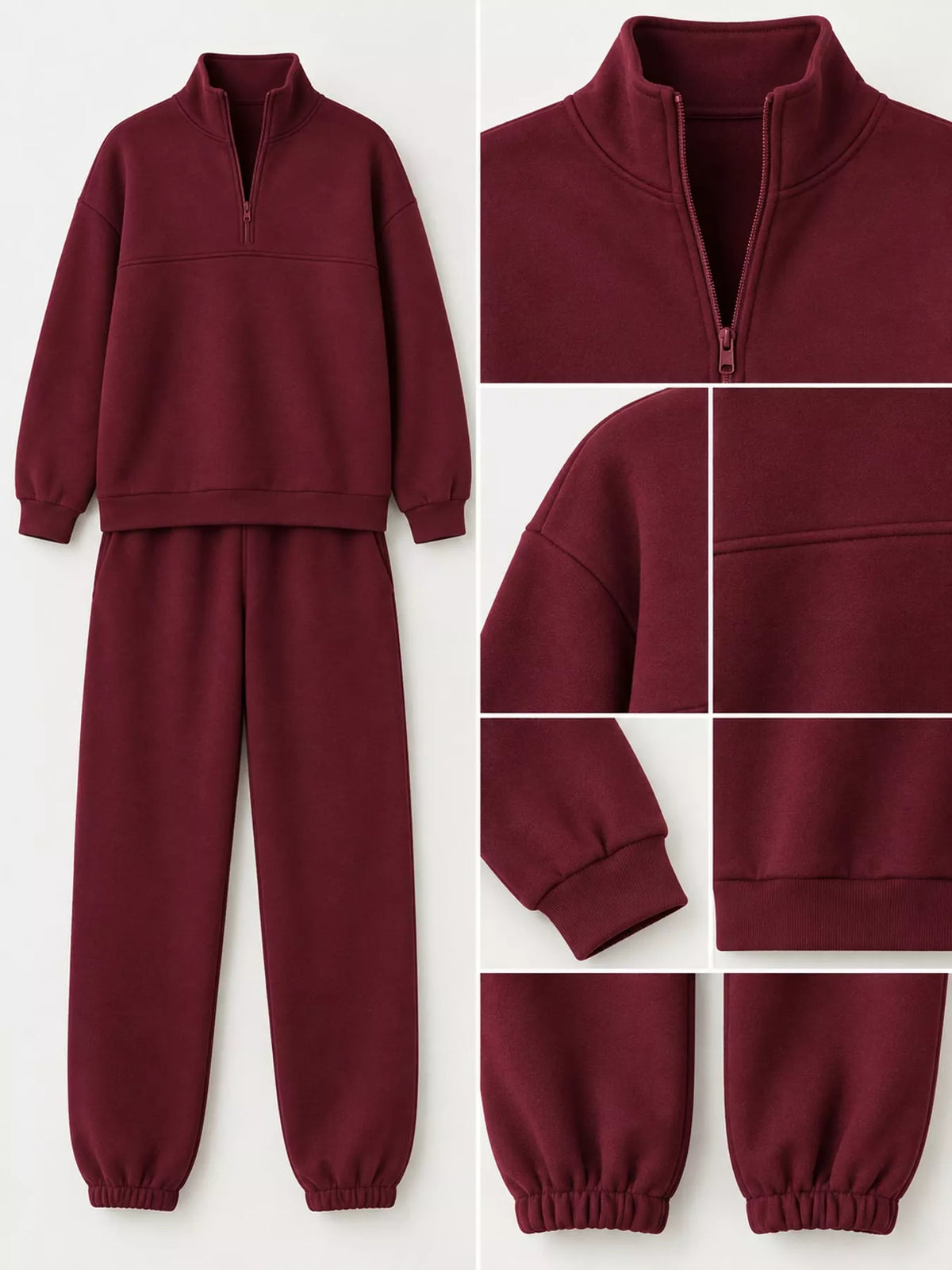 Half-Zip Sweatshirt and Joggers Set