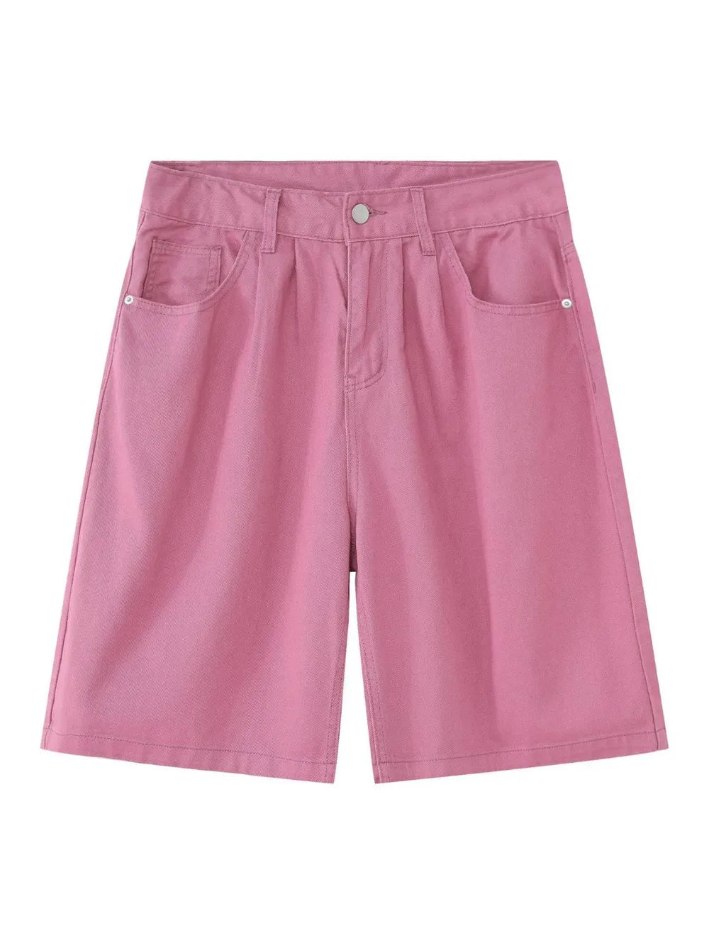 Mid Rise Denim Shorts
