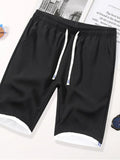 Men's Plus Size Drawstring Shorts with Pockets