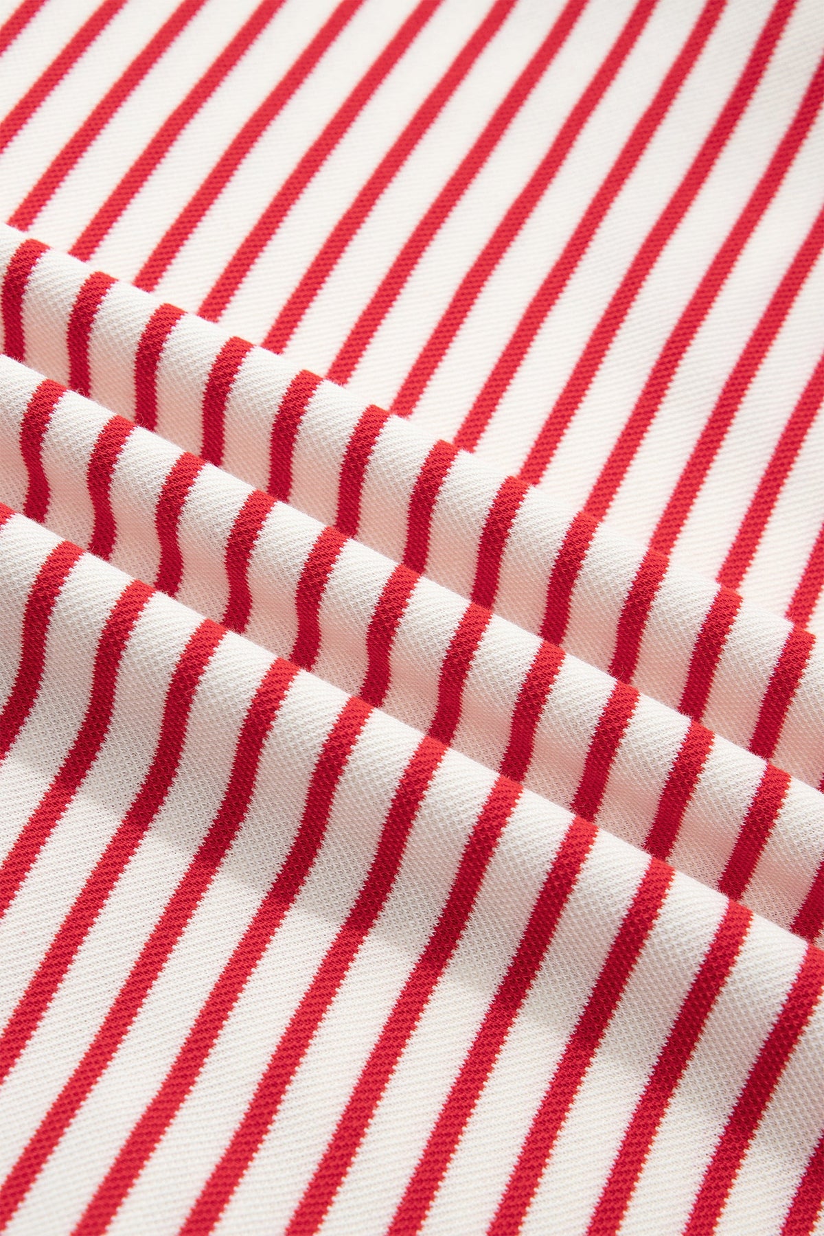 Stripe Quarter Zip Polo Collar T-Shirt Dress