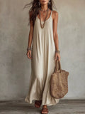 Full Size Scoop Neck Spaghetti Strap Maxi Dress Plus Size