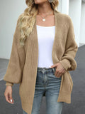 Open-Front Chunky Knit Cardigan