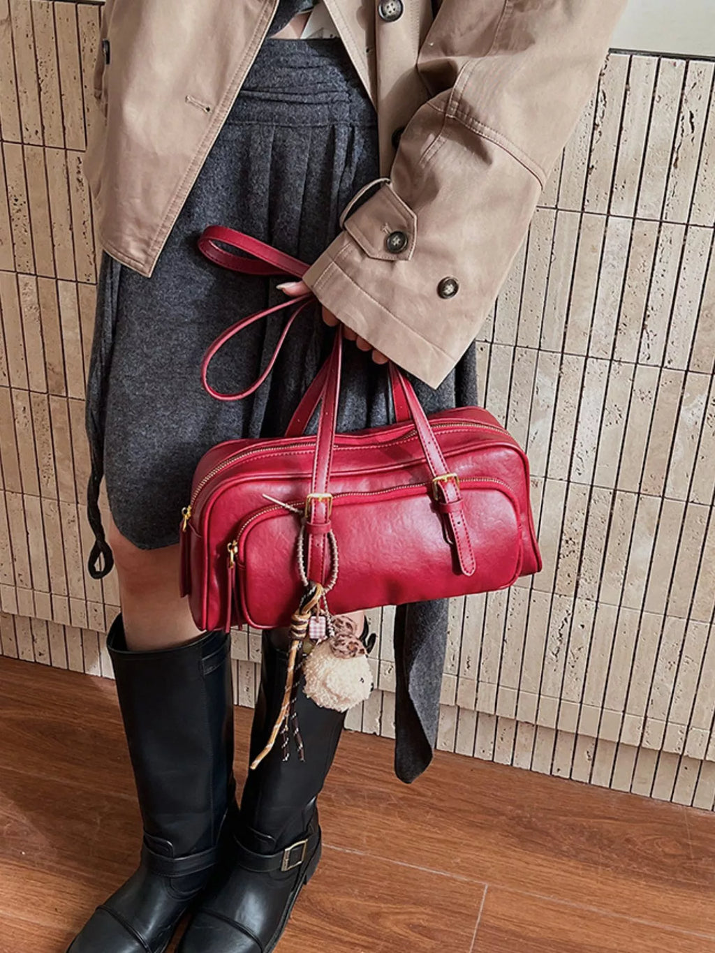 PU Leather Shoulder Bag