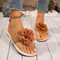 Flower Toe Post Flats Sandals
