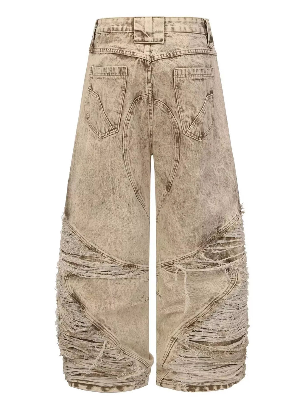 Men's Full Size Distressed Wash Wide-Leg Jeans Plus Size