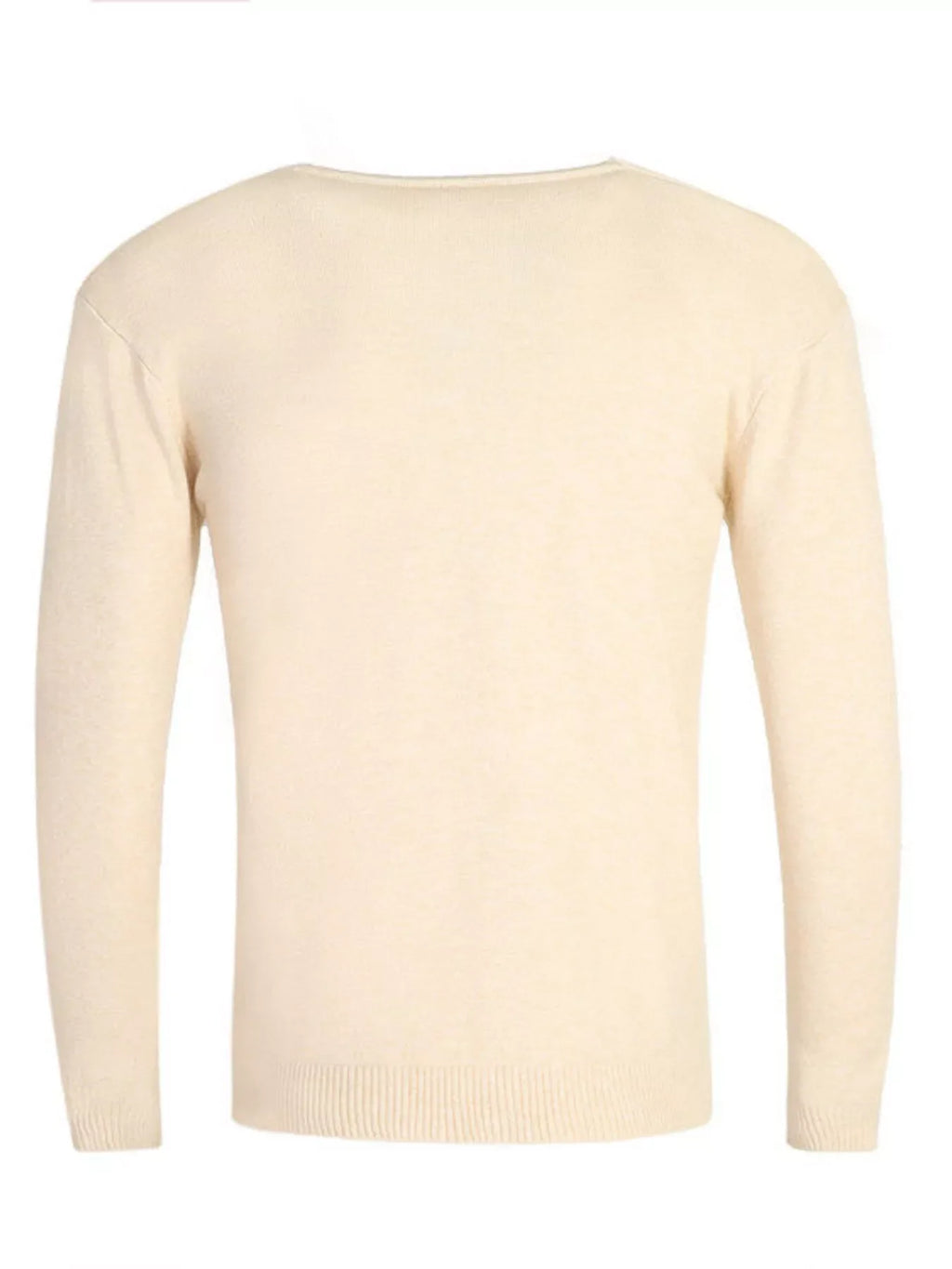 Men's Plus Size Solid Color Long Sleeve Knit Top