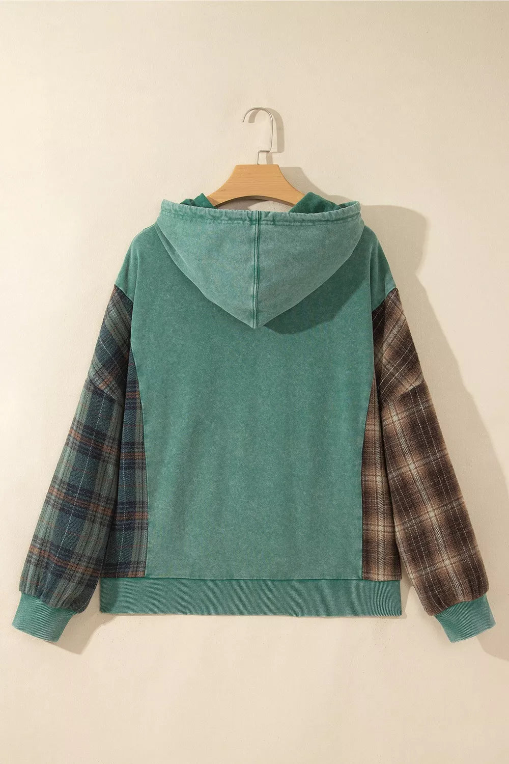 Plaid Kangaroo Pocket Hoodie