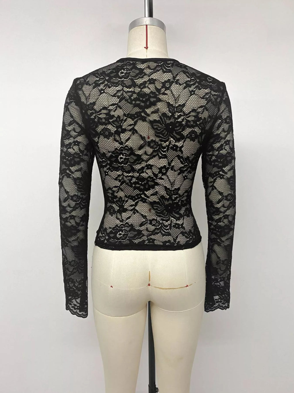 Lace Sleeve Square Neck Top
