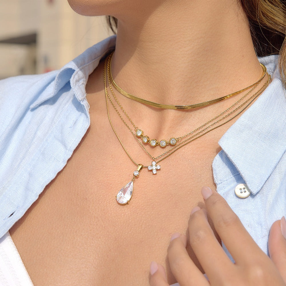 Teardrop Zircon Jewelry Collection