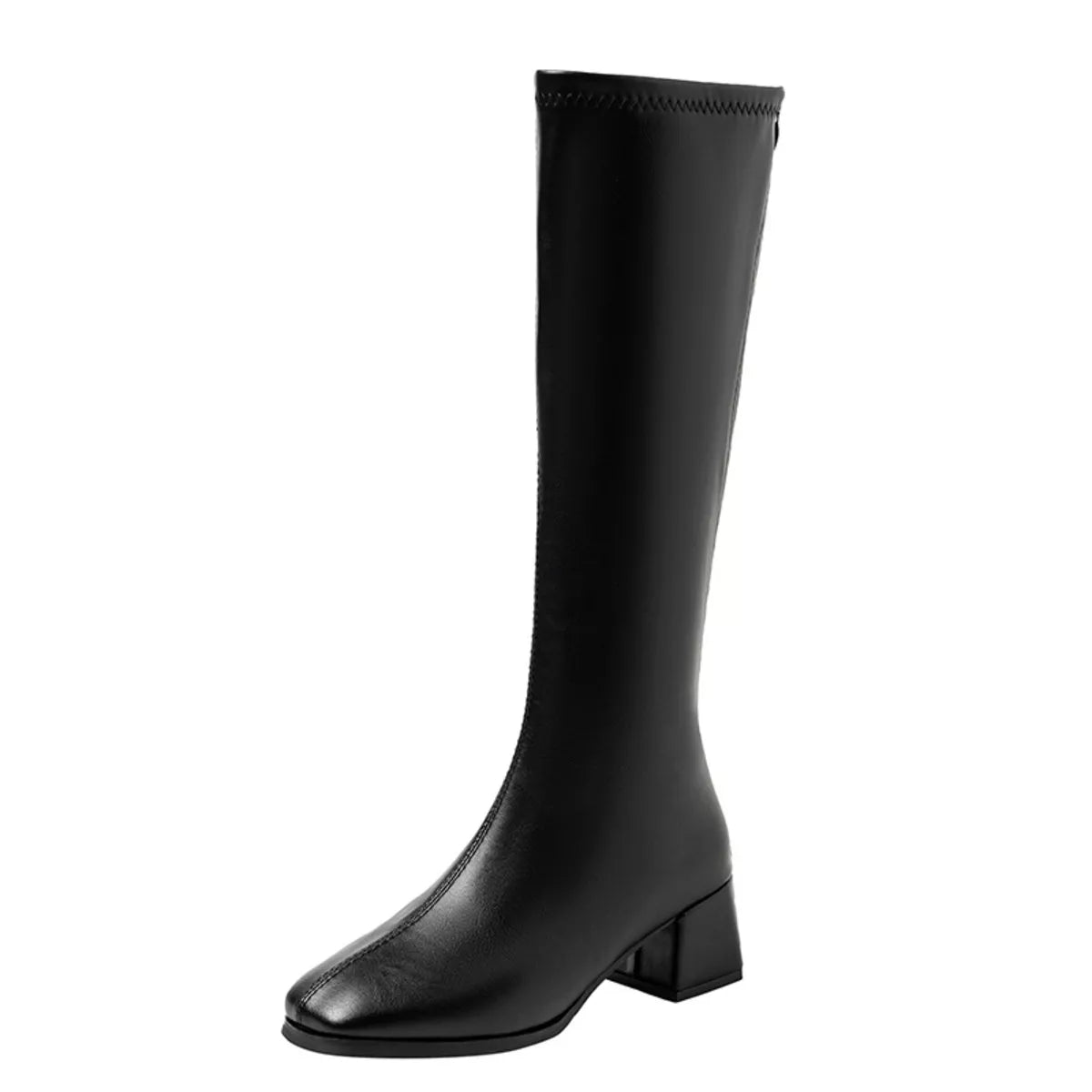 Square Toe Block Heels Boots