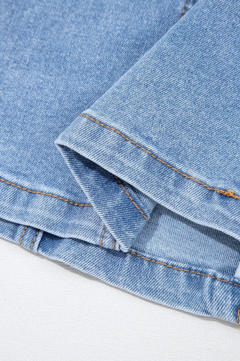 Square Neck Wide Strap Denim Dress