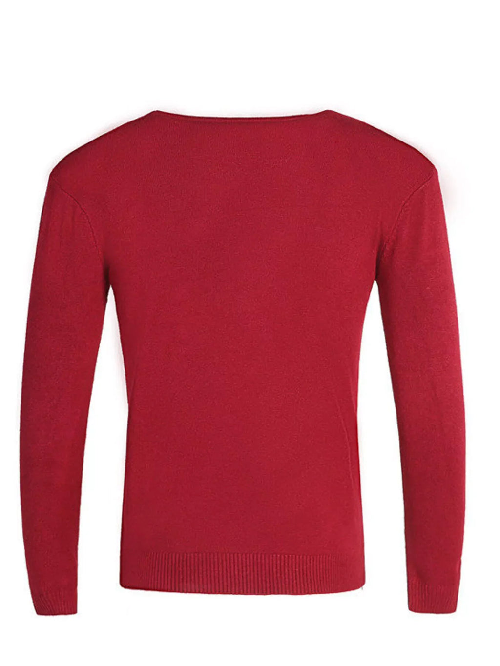 Men's Plus Size Solid Color Long Sleeve Knit Top