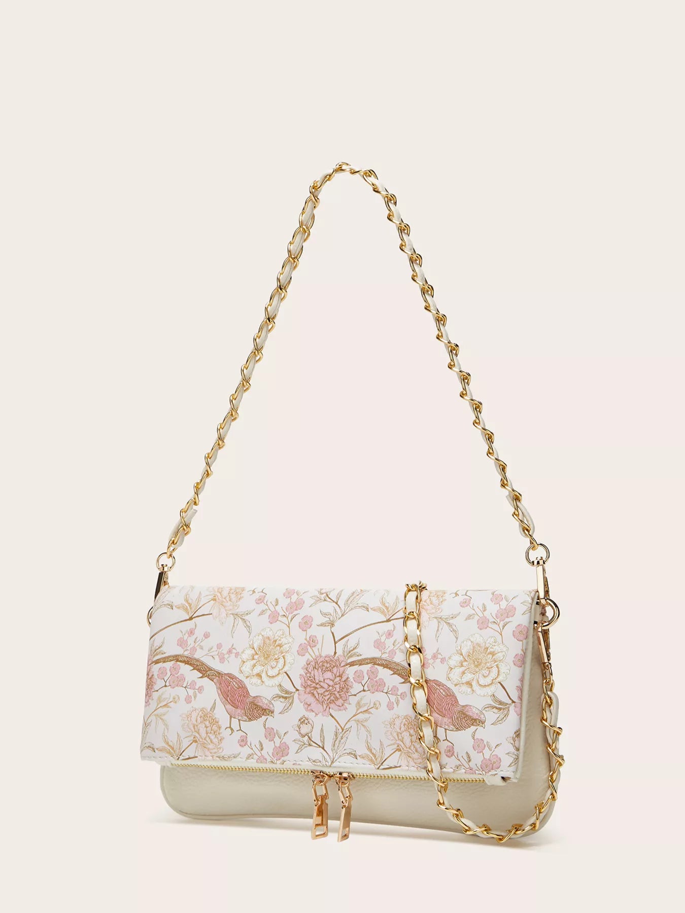 Floral Chain Shoulder Bag
