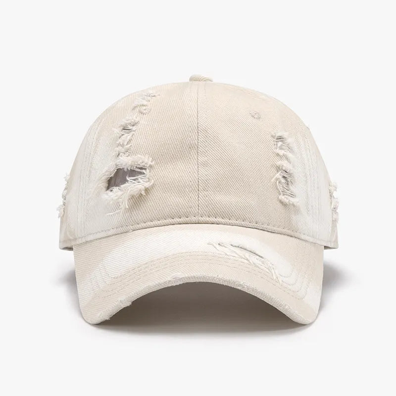 Distressed Washed Cotton Baseball Cap
