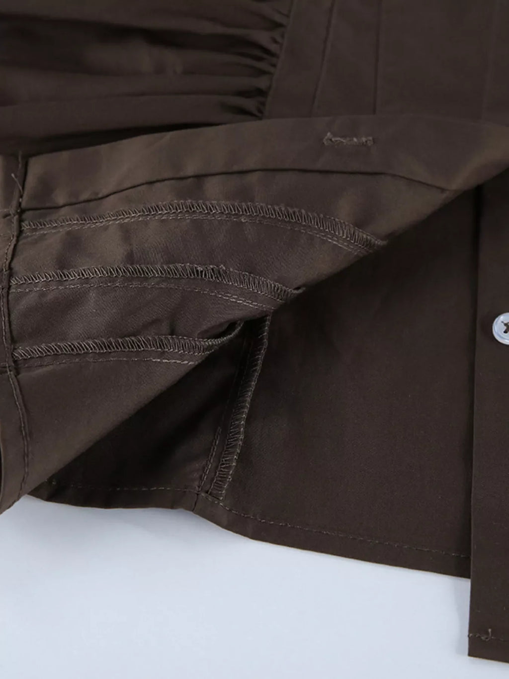 Slim-Fit Ruched Waist Shirt