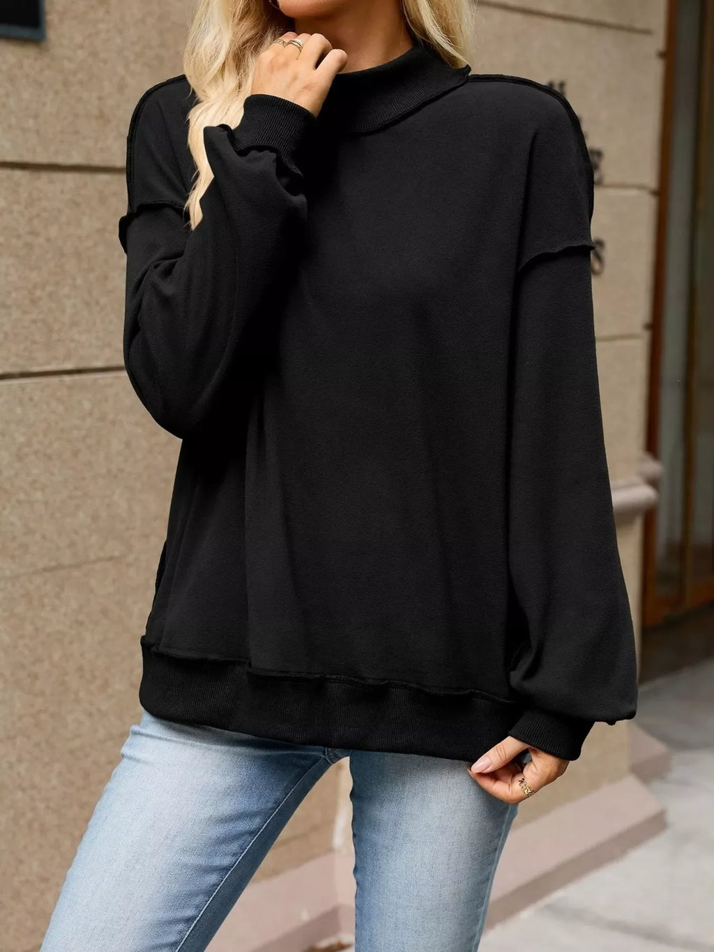 Loose Fit Crew Neck Sweatshirt