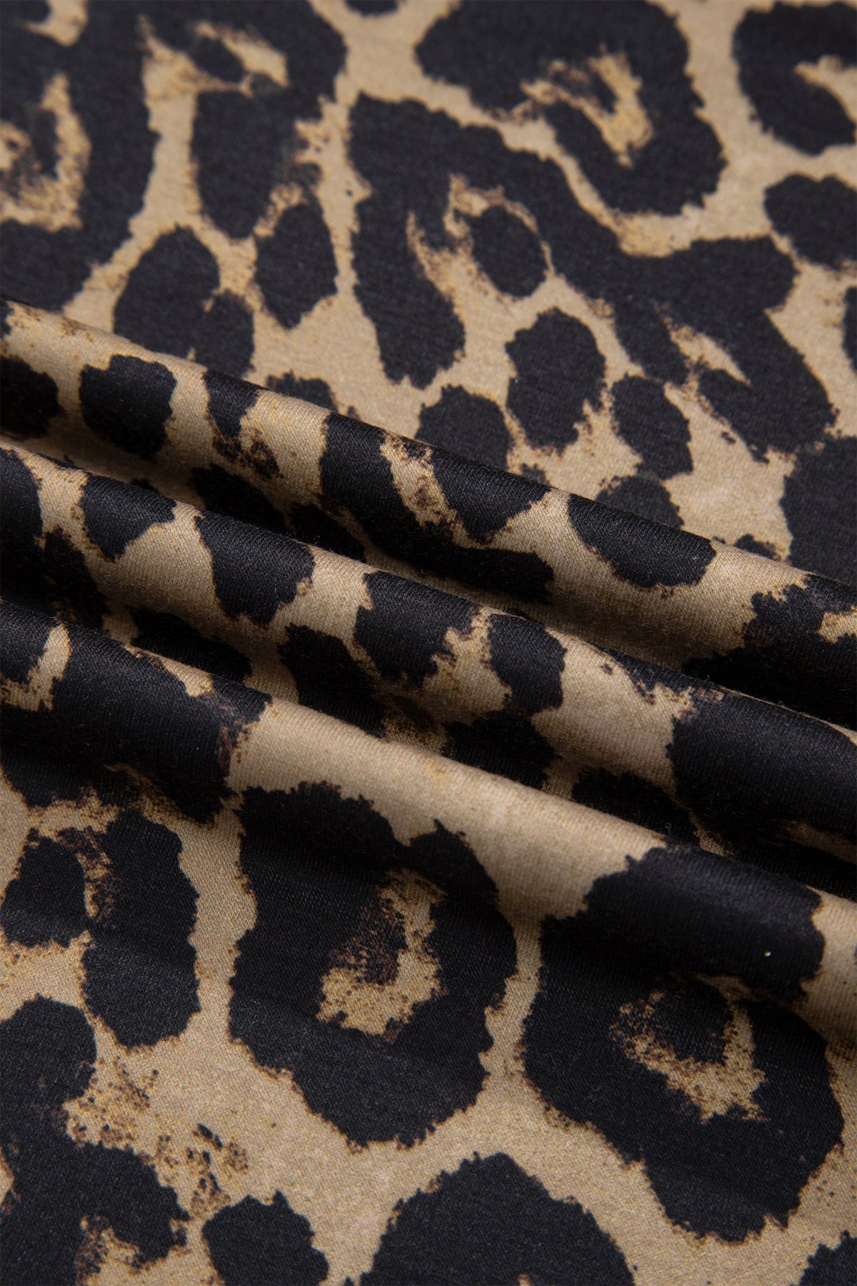 Leopard & Floral Square Neck Long Sleeve T-Shirt