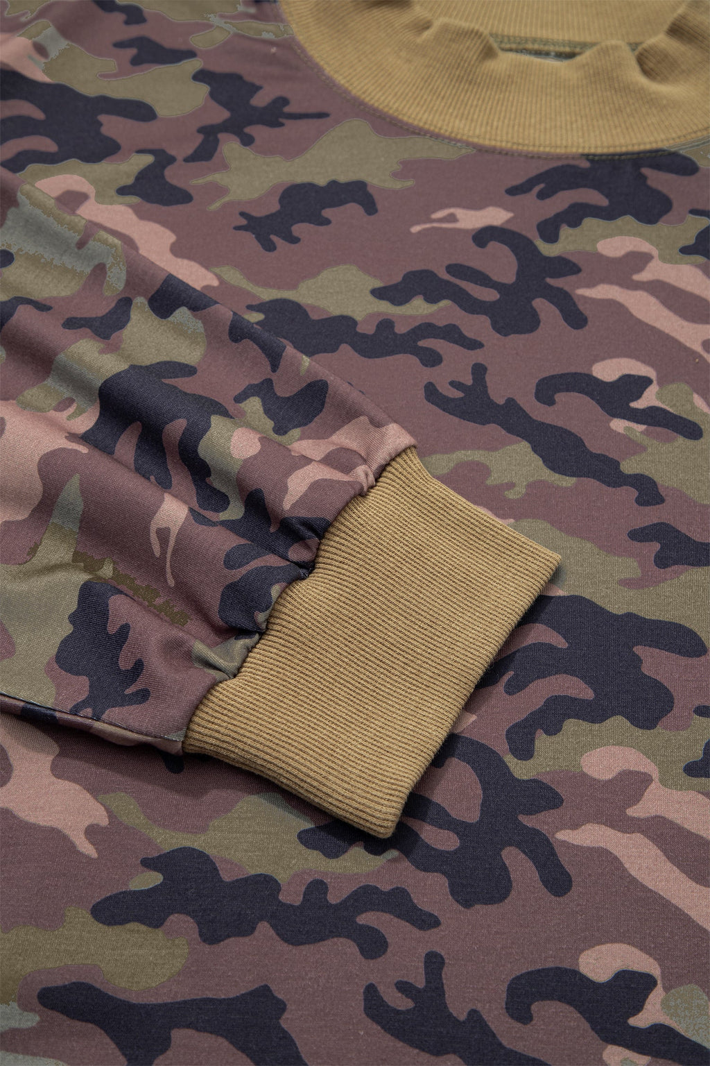 Plus Size Camo Mock Neck Oversized Sweatshirt