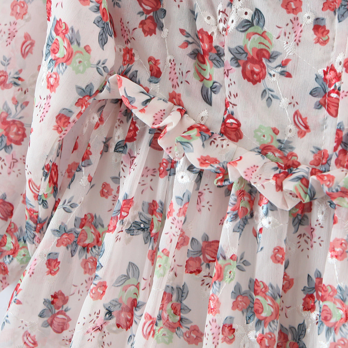 Women off Neck Large Swing Side Split Dress Summer Holiday Embroidery Floral